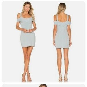 NWT by the way. Evie cold shoulder mini dress in light blue